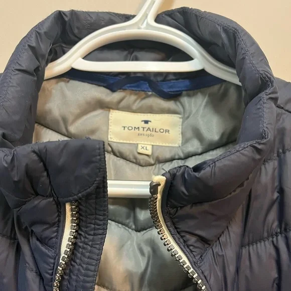 Lightweight Puffer Vest Tom Tailor Navy Blue Full Zip Men’s L/XL - Picture 13 of 14